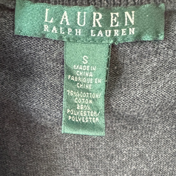 Ralph Lauren Women's Gray and Black Shawl Collar Open Front Cardigan - Picture 2 of 7